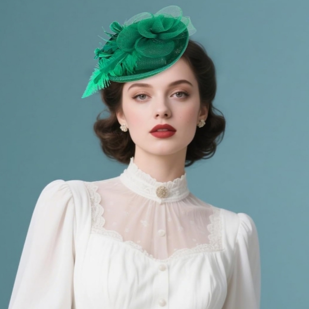 NEW! Emerald Green Fascinator Hat